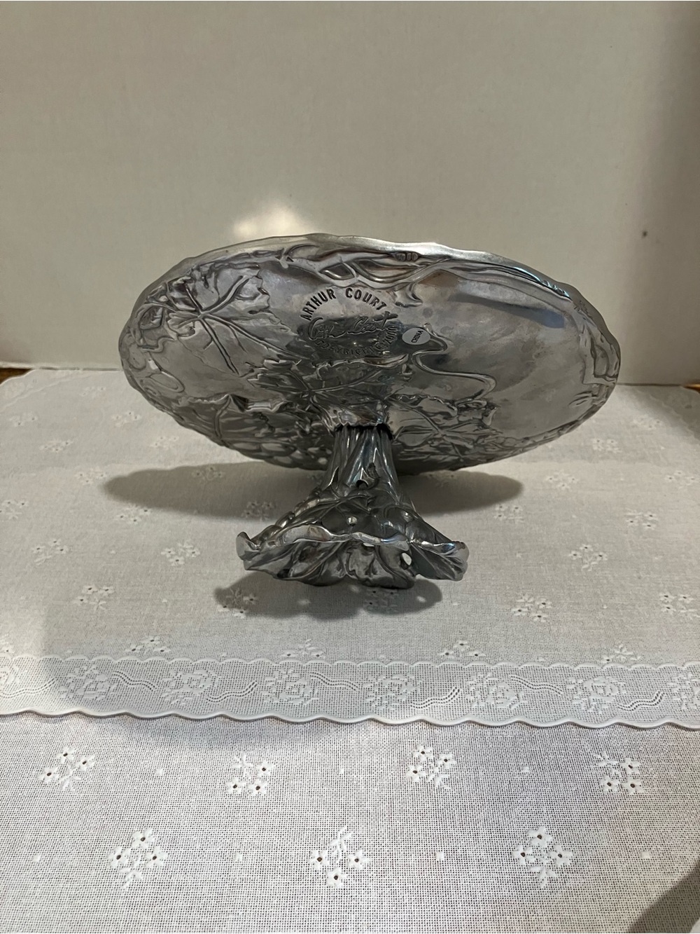 Arthur Court 2000 Silver-tone 8” Pedestal w/ Fruit Design. - Picture 4 of 5
